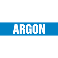 "Argon" Pipe Marker, Self-Adhesive, 4" H x 24" W, White on Blue Seagulf Marine Industries Inc.
