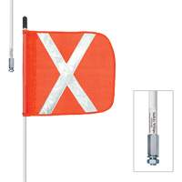 Tiges de s&eacute;curit&eacute; robustes Safety Whip, Fixation Filet&eacute;, Hauteur 5', Orange Seagulf Marine Industries Inc.