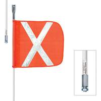 Tiges de s&eacute;curit&eacute; robustes Safety Whip, Fixation Filet&eacute;, Hauteur 5', Orange Seagulf Marine Industries Inc.