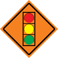 Stop Light Roll-Up Traffic Sign, 29-1/2" x 29-1/2", Vinyl, Pictogram Seagulf Marine Industries Inc.