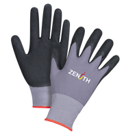 Gants ZX-1 de premi&egrave;re qualit&eacute; compatibles avec les &eacute;crans tactiles, 6/T-petit, R&ecirc;vetement Mousse de nitrile, Calibre 15, Enveloppe en Nylon Seagulf Marine Industries Inc.