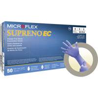 Gants Supreno EC, Petit, Nitrile, 5,5-mil, Sans poudre, Mauve, Classe 2 Seagulf Marine Industries Inc.