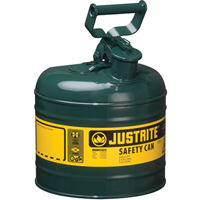 Safety Cans, Type I, Steel, 2 US gal., Green, FM Approved/UL/ULC Listed Seagulf Marine Industries Inc.