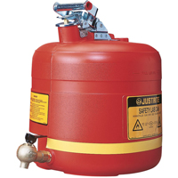 Laboratory Safety Can with Faucet, Type I, Steel, 5 US gal., Red, FM Approved Seagulf Marine Industries Inc.