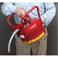 D.O.T. AccuFlow Safety Cans, Type II, Steel, 2.5 US gal., Red, FM Approved Seagulf Marine Industries Inc.