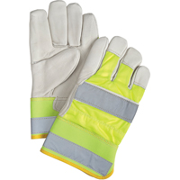 Gants d'ajusteur orange haute visibilit&eacute; &agrave; chaleur sup&eacute;rieure, Grand, Paume en Cuir fleur de vache, Doublure en Thinsulate Seagulf Marine Industries Inc.