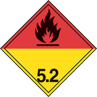 TDG Shipping Labels, Class 5.2, Organic Peroxides, Paper Seagulf Marine Industries Inc.