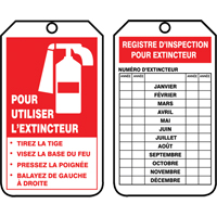 &eacute;tiquettes de s&eacute;curit&eacute; d'inspection et de contr&ocirc;le de l'&eacute;tat de l'&eacute;quipement, Papier cartonn&eacute;, 3-1/8" la x 5-7/8" h, Français Seagulf Marine Industries Inc.