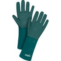 Gants verts &agrave; double enduit, 14" lo, PVC, Doublure en Jersey de coton, 70 mils Seagulf Marine Industries Inc.