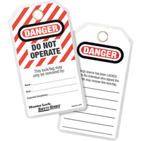 Lockout Tags, Plastic, 3-1/8" W x 6-1/2" H, English Seagulf Marine Industries Inc.
