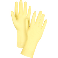 Premium Canary Yellow Chemical-Resistant Gloves, Size Small/7, 12" L, Rubber Latex, Flock-Lined Inner Lining, 18-mil Seagulf Marine Industries Inc.