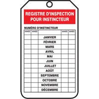 &eacute;tiquettes de s&eacute;curit&eacute; d'inspection et de contr&ocirc;le de l'&eacute;tat de l'&eacute;quipement, Papier cartonn&eacute;, 3-1/8" la x 5-7/8" h, Français Seagulf Marine Industries Inc.