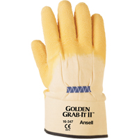 Gants Golden Grab-It II, 10/T-Grand, R&ecirc;vetement Latex de caoutchouc, Calibre 13, Enveloppe en Nylon Seagulf Marine Industries Inc.