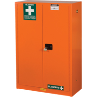 Emergency Preparedness Storage Cabinets, Steel, 4 Shelves, 65" H x 43" W x 18" D, Orange Seagulf Marine Industries Inc.