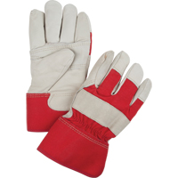 Gants d'ajusteur rouge & blanc doubl&eacute;s pour l'hiver, Grand, Paume en Cuir fleur de vache, Doublure en Boa Seagulf Marine Industries Inc.