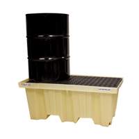 Nestable 2-Drum Poly-Spillpallet Without Drain, 66 US gal. Spill Capacity, 51" x 26" x 21" Seagulf Marine Industries Inc.