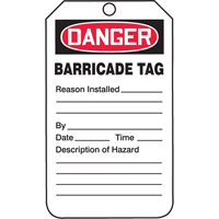 &eacute;tiquettes de s&eacute;curit&eacute;, Plastique, 3-1/4" la x 5-3/4" h, Anglais Seagulf Marine Industries Inc.