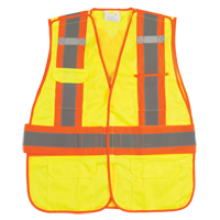 Veste d'arpenteur haute visibilit&eacute;, conforme &agrave; la CSA, Jaune lime haute visibilit&eacute;, Moyen, Polyester Seagulf Marine Industries Inc.