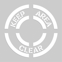 Pochoirs de marquage du sol - Keep Area Clear, Pictogramme, 20" x 20" Seagulf Marine Industries Inc.