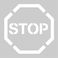 Pochoirs de marquage du sol - Stop, Pictogramme, 20" x 20" Seagulf Marine Industries Inc.