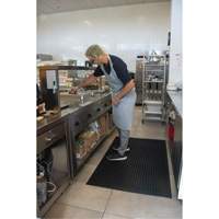 Anti-Fatigue Matting, Slotted, 3' x 5' x 7/8", Black, Natural Rubber Seagulf Marine Industries Inc.