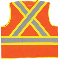 Veste de s&eacute;curit&eacute; d&eacute;tachable en cinq points de premi&egrave;re qualit&eacute;, Orange haute visibilit&eacute;, Grand/T-Grand, Polyester Seagulf Marine Industries Inc.