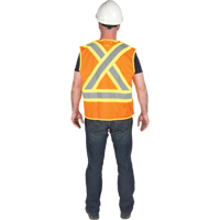 Veste de s&eacute;curit&eacute; d&eacute;tachable en cinq points de premi&egrave;re qualit&eacute;, Orange haute visibilit&eacute;, Grand/T-Grand, Polyester Seagulf Marine Industries Inc.