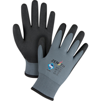 Gants enduits de premi&egrave;re qualit&eacute; ZX-30°, 8/Moyen, R&ecirc;vetement PVC, Calibre 15, Enveloppe en Nylon Seagulf Marine Industries Inc.