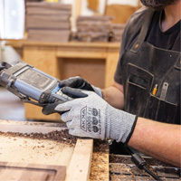 Gants r&eacute;sistants aux coupures, Taille Petit/7, Calibre 10, Rev&ecirc;tement Mousse de nitrile, Enveloppe en Dyneema, ASTM ANSI niveau A3/EN 388 niveau C Seagulf Marine Industries Inc.