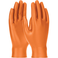 Grippaz Skins Ambidextrous Disposable Gloves, Small, Nitrile, 6-mil, Powder-Free, Orange Seagulf Marine Industries Inc.