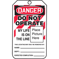 &eacute;tiquettes de verrouillage Do Not Operate Danger, Papier cartonn&eacute;, 3-1/4" la x 5-3/4" h, Anglais Seagulf Marine Industries Inc.