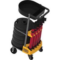 PLUS Barrier Post Cart Kit with Tray, 75' L, Metal, Red Seagulf Marine Industries Inc.