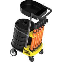 PLUS Barrier Post Cart Kit with Tray, 75' L, Metal, Orange Seagulf Marine Industries Inc.