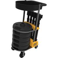 PLUS Barrier Post Cart Kit with Tray, 75' L, Metal, Black Seagulf Marine Industries Inc.