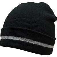 Knit Hat with Silver Reflective Stripe, One Size, Black Seagulf Marine Industries Inc.