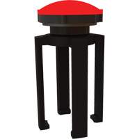 PLUS Barrier System Strobe Light Bracket & Red Strobe Light, Black Seagulf Marine Industries Inc.