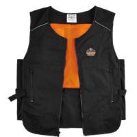 Chill-Its&reg; 6260 Lightweight Phase Change Cooling Vest with Packs, Small/Medium, Black Seagulf Marine Industries Inc.