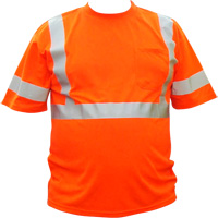 Chemise &agrave; manche courte haute visibilit&eacute;, Coton, 3T-Grand, Orange haute visibilit&eacute; Seagulf Marine Industries Inc.