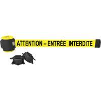 Barri&egrave;re &agrave; fixation murale, Plastique, Fixation magn&eacute;tique, 30', Ruban Jaune Seagulf Marine Industries Inc.