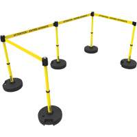 Ensemble de montants pour barri&egrave;re Plus, Plastique, 42" h, Ruban Jaune, Longueur du ruban 15' Seagulf Marine Industries Inc.