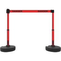Ensemble de montants pour barri&egrave;re Plus, Plastique, 42" h, Ruban Rouge, Longueur du ruban 15' Seagulf Marine Industries Inc.
