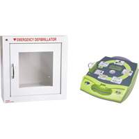 D&eacute;fibrillateur enti&egrave;rement automatis&eacute; AED Plus en anglais avec armoire murale munie d'une alarme, Automatique, Anglais, Classe 4 Seagulf Marine Industries Inc.