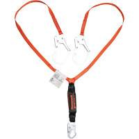 Titan Shock-Absorbing Lanyard, 6', Locking Rebar Hook Center, Locking Snap Hook Leg Ends, Polyester Seagulf Marine Industries Inc.