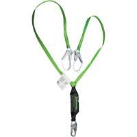 Miller&reg; HP Shock-Absorbing Lanyard, 6', Locking Rebar Hook Center, Locking Snap Hook Leg Ends, Polyester Seagulf Marine Industries Inc.