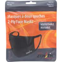 2-Ply Reusable Face Masks, Polyester, Black Seagulf Marine Industries Inc.