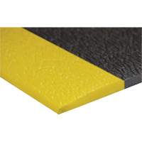 Tapis antifatigue Airsoft, Rugueux, 3' x 5' x 3/8", Noir/Jaune, &eacute;ponge en PVC Seagulf Marine Industries Inc.