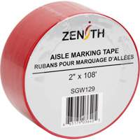 Aisle Marking Tape, 2" x 108', PVC, Red Seagulf Marine Industries Inc.