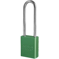American Lock&reg; Safety Padlock, Green, Keyed Different, Aluminum, 1-1/2" Width Seagulf Marine Industries Inc.