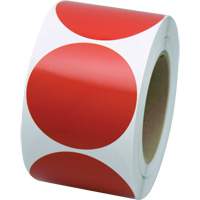 Formes de marquage, Cercle, 3" lo x 3" la, Rouge, Vinyle Seagulf Marine Industries Inc.