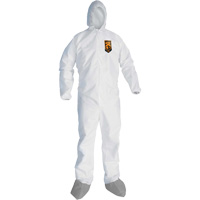 KleenGuardA45 Liquid & Particle Protection Coveralls with Anti-Slip Shoe, Large, Grey/White, Microporous Seagulf Marine Industries Inc.